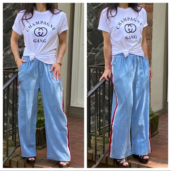 ✨LAST ONE✨CHAMPAGNE GANG GRAPHIC T SHIRT - Picture 5 of 9